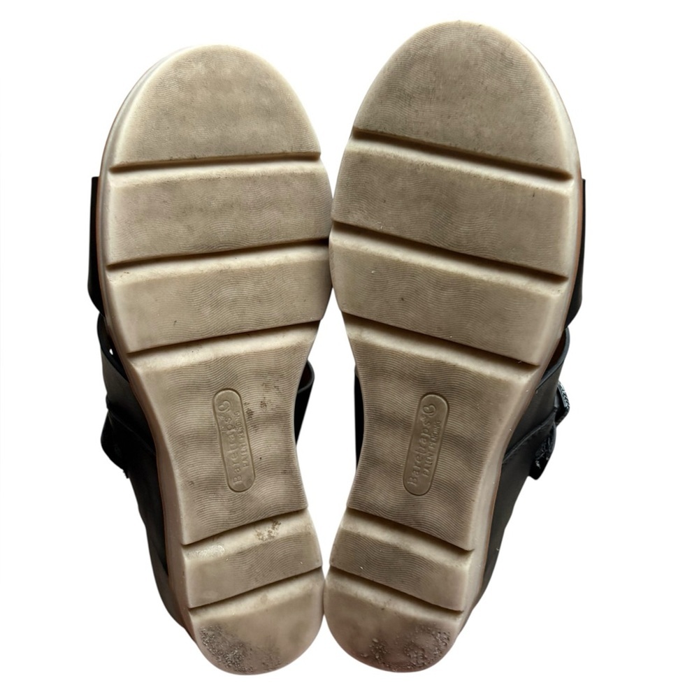 BareTraps Sandals Womens Laralee Slides Cork Wedge black Faux Leather size 9 - Picture 8 of 9